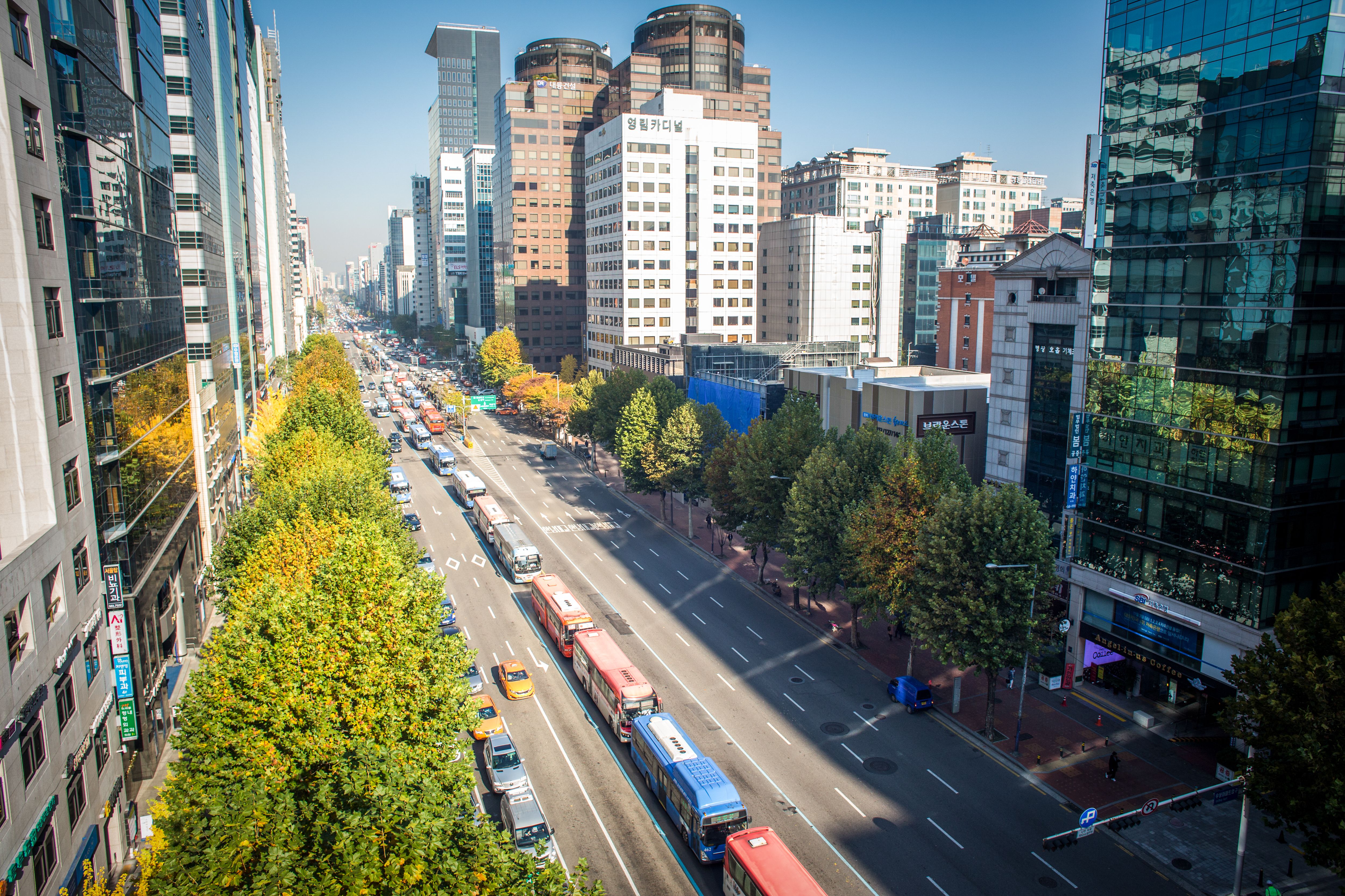 Street near Gangnam Station in Seoul