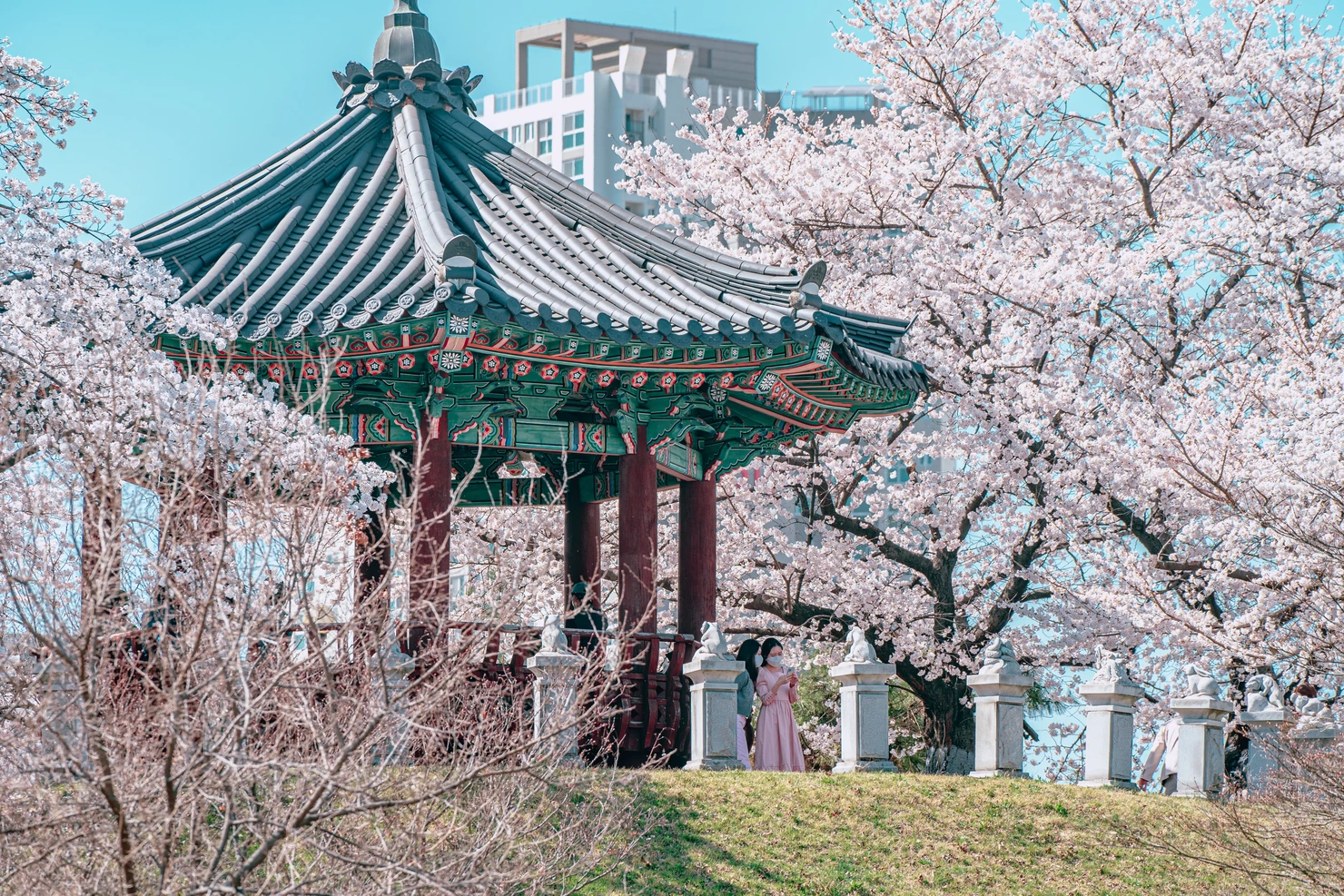 Mongchontoseong landscape in Olympic Park, Seoul.