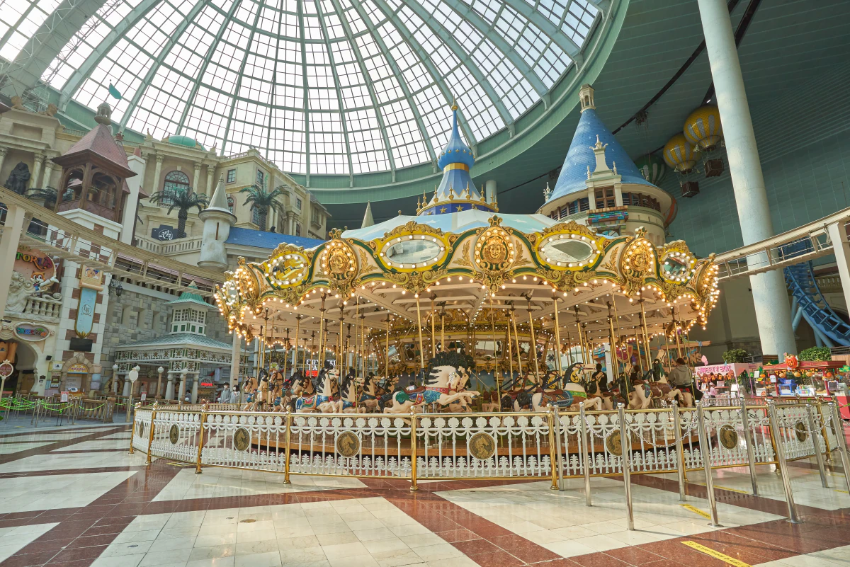 Camelot Carrousel inside Lotte World Adventure